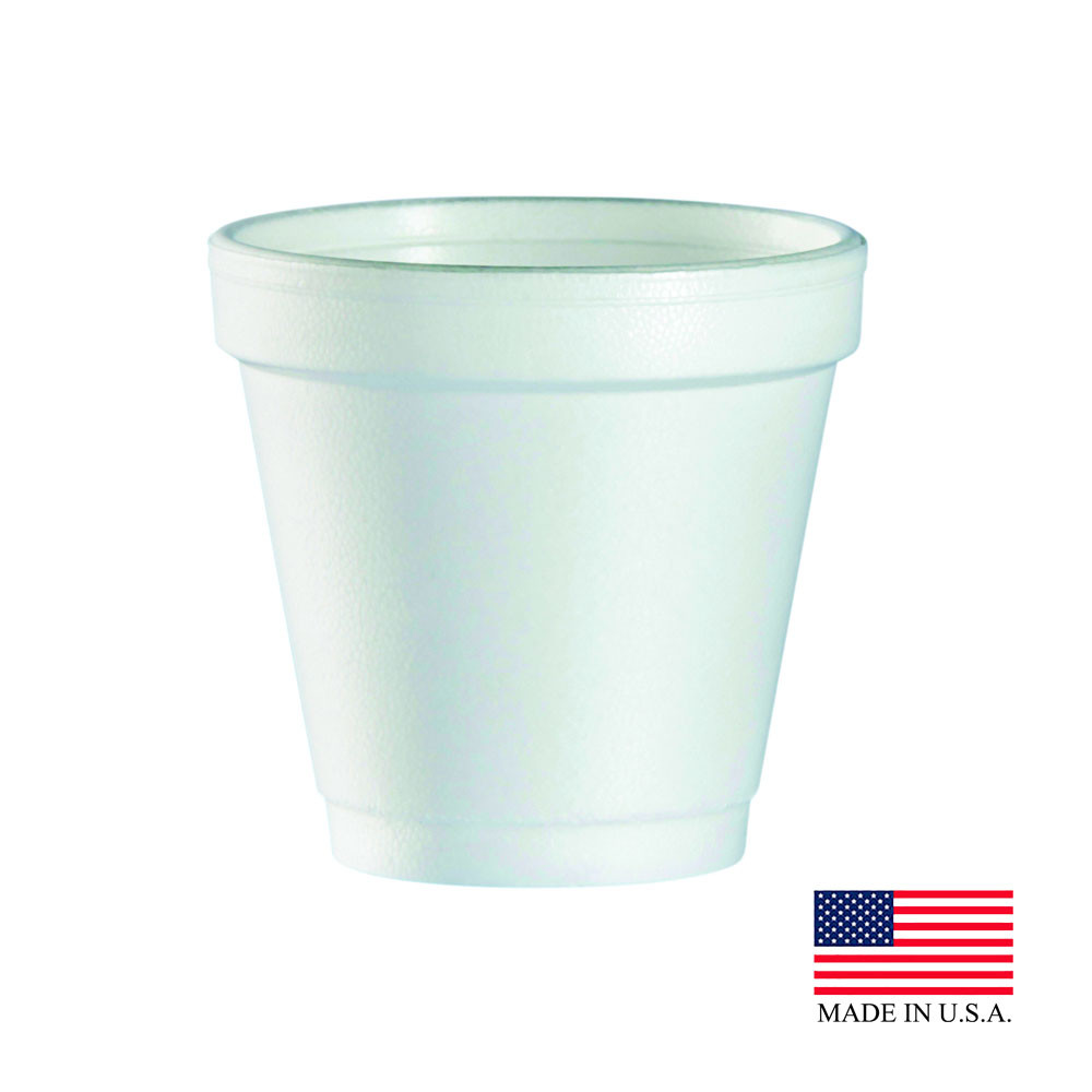 Dart 4 oz White Foam Coffee Cups — 1,000/Case
