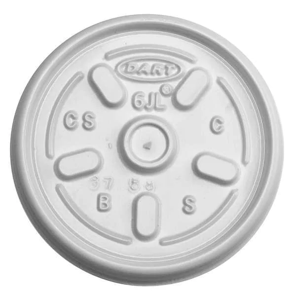 Dart 4JL White Foam Cup Lids for 4 oz Cups — 1,000/Case