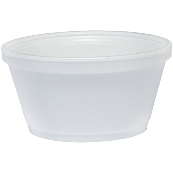 Dart 8 oz White Foam Soup Containers — 1,000/Case