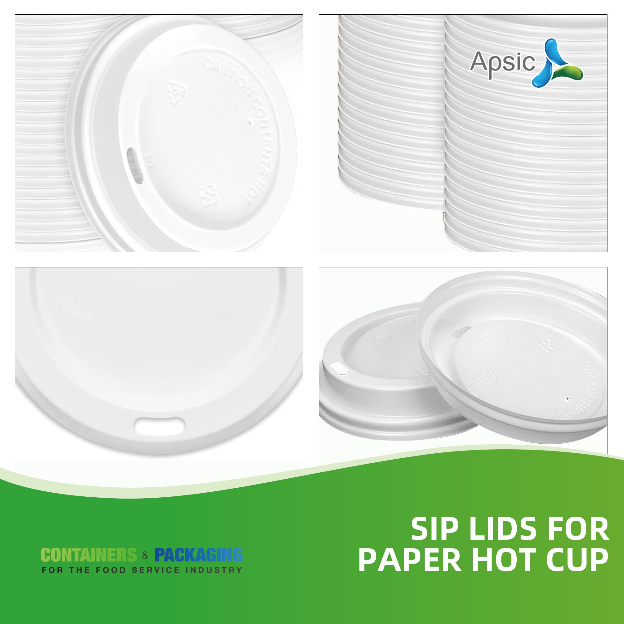 10–16 oz White Paper Cup Travel Lids with Hinged Tab — 1,000/Case