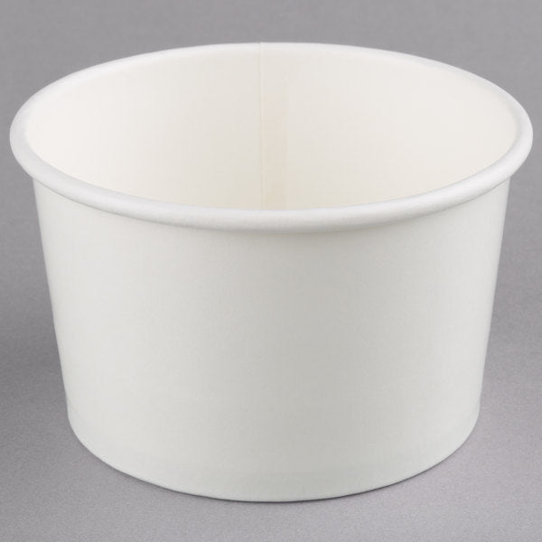 6 oz White Paper Food Cups (96 mm Rim) — 1,000/Case
