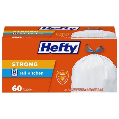 Hardy 13 gal Drawstring Trash Bags — 60/Pack